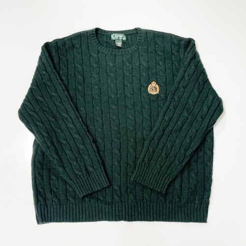 Vintage 90s Lauren Ralph Lauren Lambswool Cable Knit Sweater
