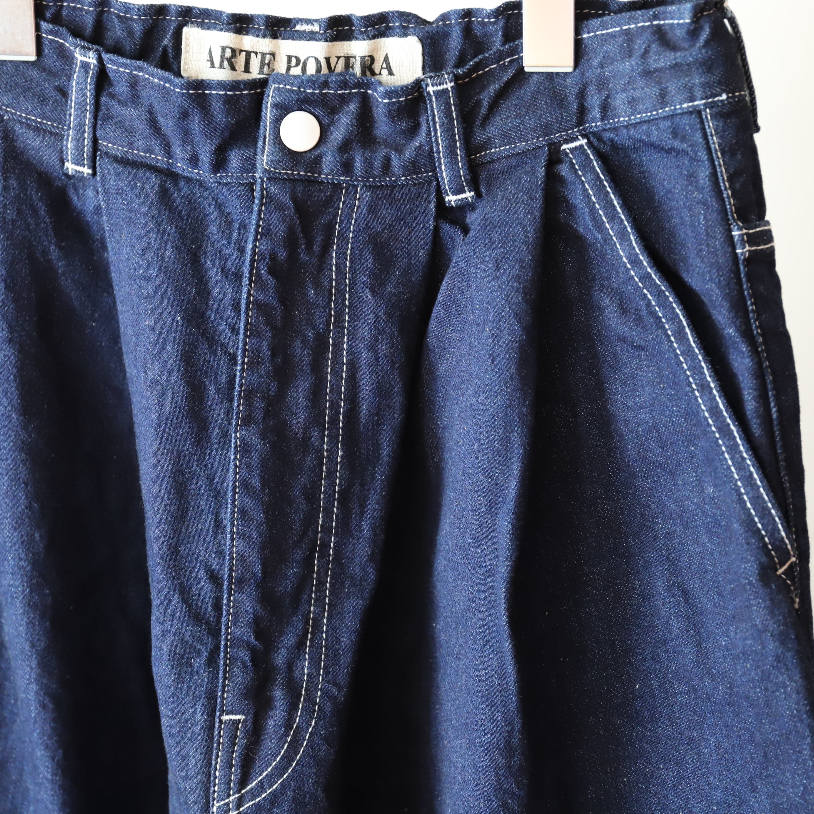 ARTE PORVERA / 12OZデニム 2タックワイドカットオフパンツ