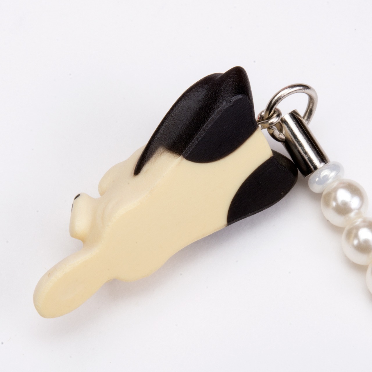 Dog 92 Papillon パピヨン トライカラー ビーズ ストラップ DN-1402