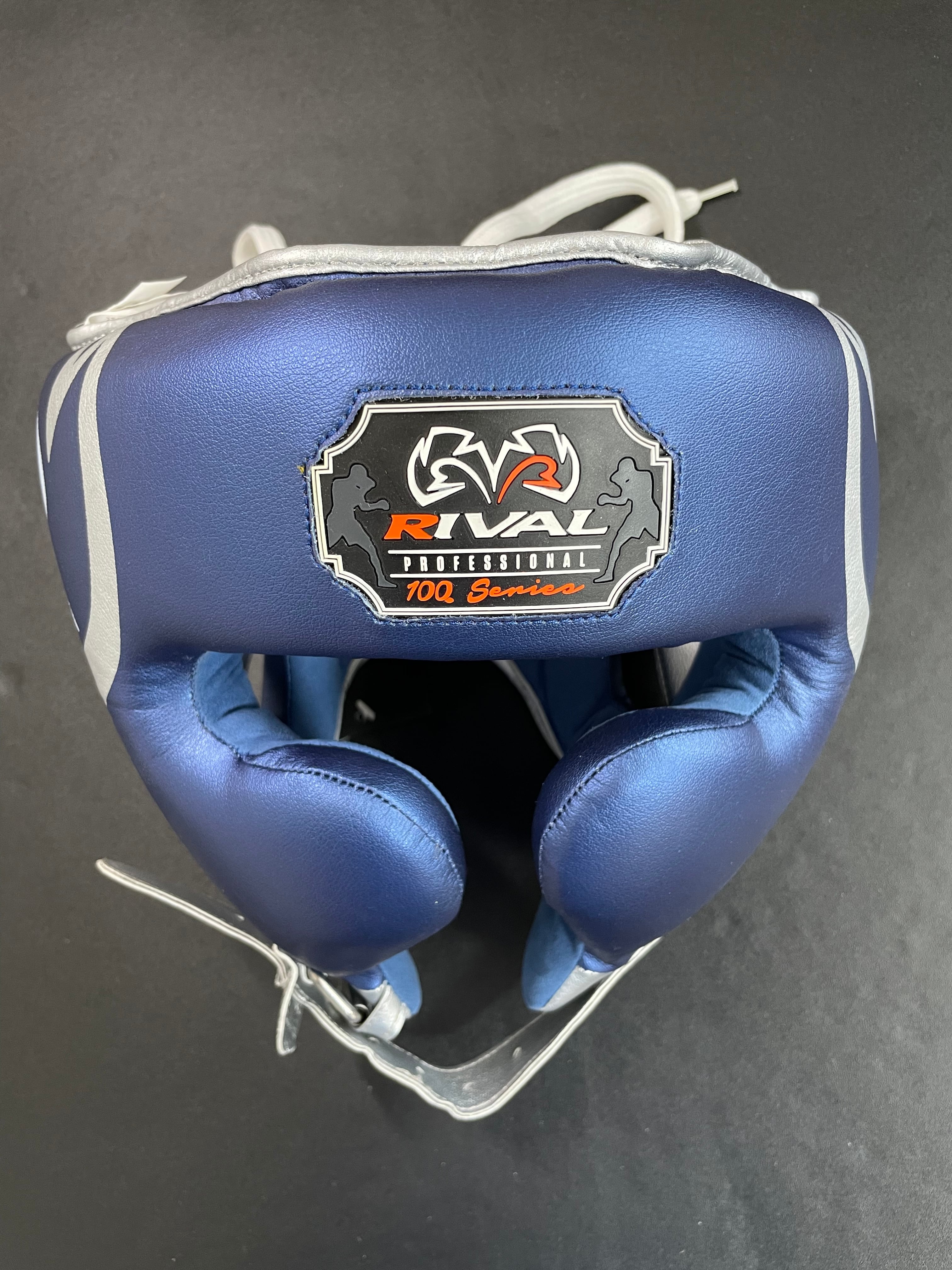 RIVALライバルRHG100プロフェッショナルヘッドギア メタリックブルー/シルバー