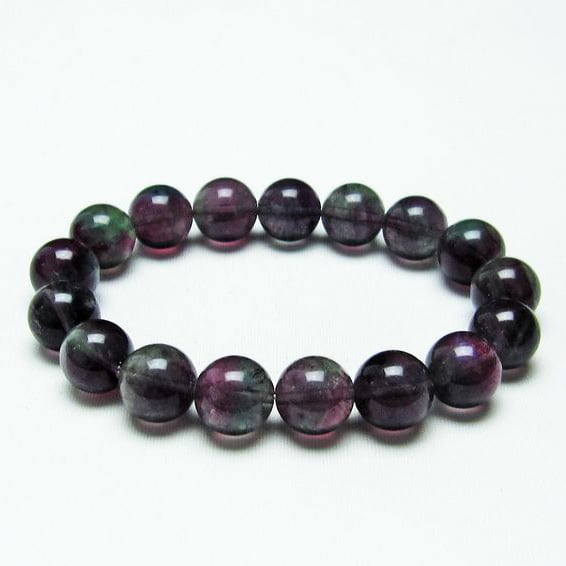 フローライト ブレスレット 蛍石 パワーストーン 12mm 一点物 メール便送料無料 [M便 1/10] 111-23611