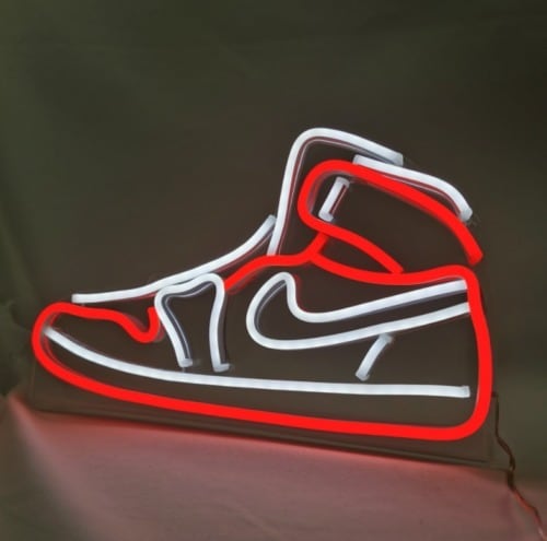 送料無料 LEDライト ネオンサイン 看板 スニーカー シューズ 靴 ナイキ