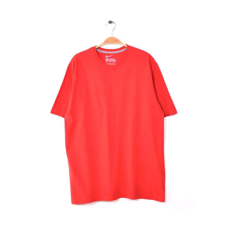 ナイキ スタンダードフィット クルーネック 半袖 Tシャツ 赤色 無地 メンズXL イレギュラー品 NIKE アメカジ 古着 @BB0489