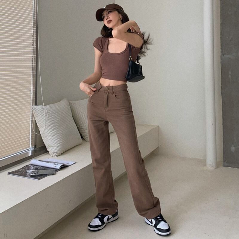 サマースタンダードTシャツ ハイウェストカジュアル レトロ 夏物 YY-ファッション46197810353