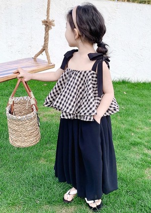 セットアップ キッズ パンツ ツーピース キャミソール ギンガムチェック タンクトップ チェック柄 子供 上下セット ノースリーブ 春 夏 秋 カジュアル 韓国 韓国子供服 女の子 女児 人気 おすすめ かわいい 可愛い おしゃれ オシャレ プレゼント 贈り物 ギフト 誕生日 バースデー お出かけ 旅行 80 90 100 110 120 130 140 1歳 2歳 3歳 4歳 5歳 6歳 7歳 8歳 9歳 10歳