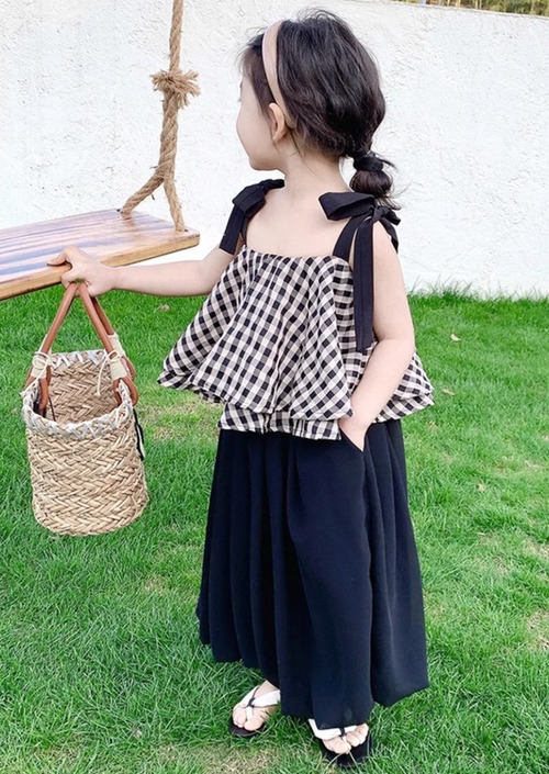 セットアップ キッズ パンツ ツーピース キャミソール ギンガムチェック タンクトップ チェック柄 子供 上下セット ノースリーブ 春 夏 秋 カジュアル 韓国 韓国子供服 女の子 女児 人気 おすすめ かわいい 可愛い おしゃれ オシャレ プレゼント 贈り物 ギフト 誕生日 バースデー お出かけ 旅行 80 90 100 110 120 130 140 1歳 2歳 3歳 4歳 5歳 6歳 7歳 8歳 9歳 10歳