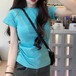 3色／モックネックTシャツ ・77419