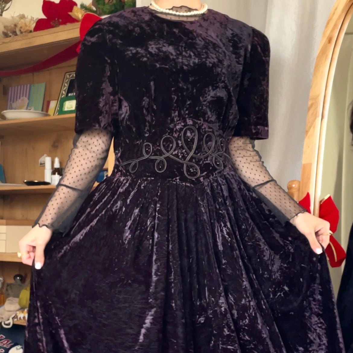 ベロアドレス パープル ウエストマーク