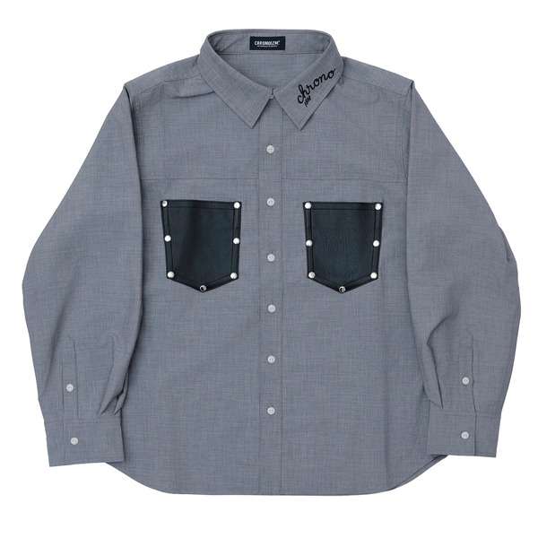 LEATHER PKT SHIRT