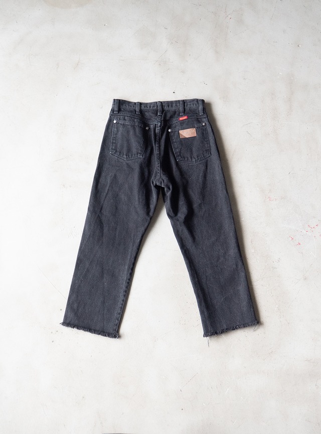 "Wrangler" 1990s Black denim cut-off pants