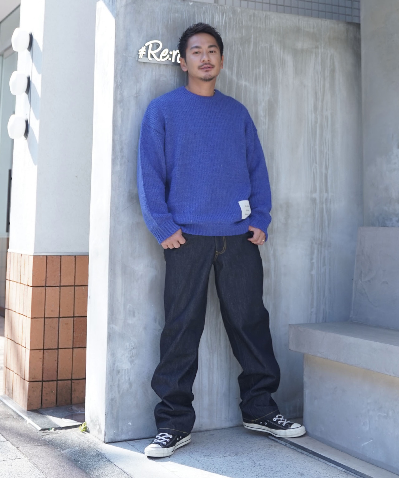 【#Re:room】SEASIDE BIG CREW KNIT［REK138］