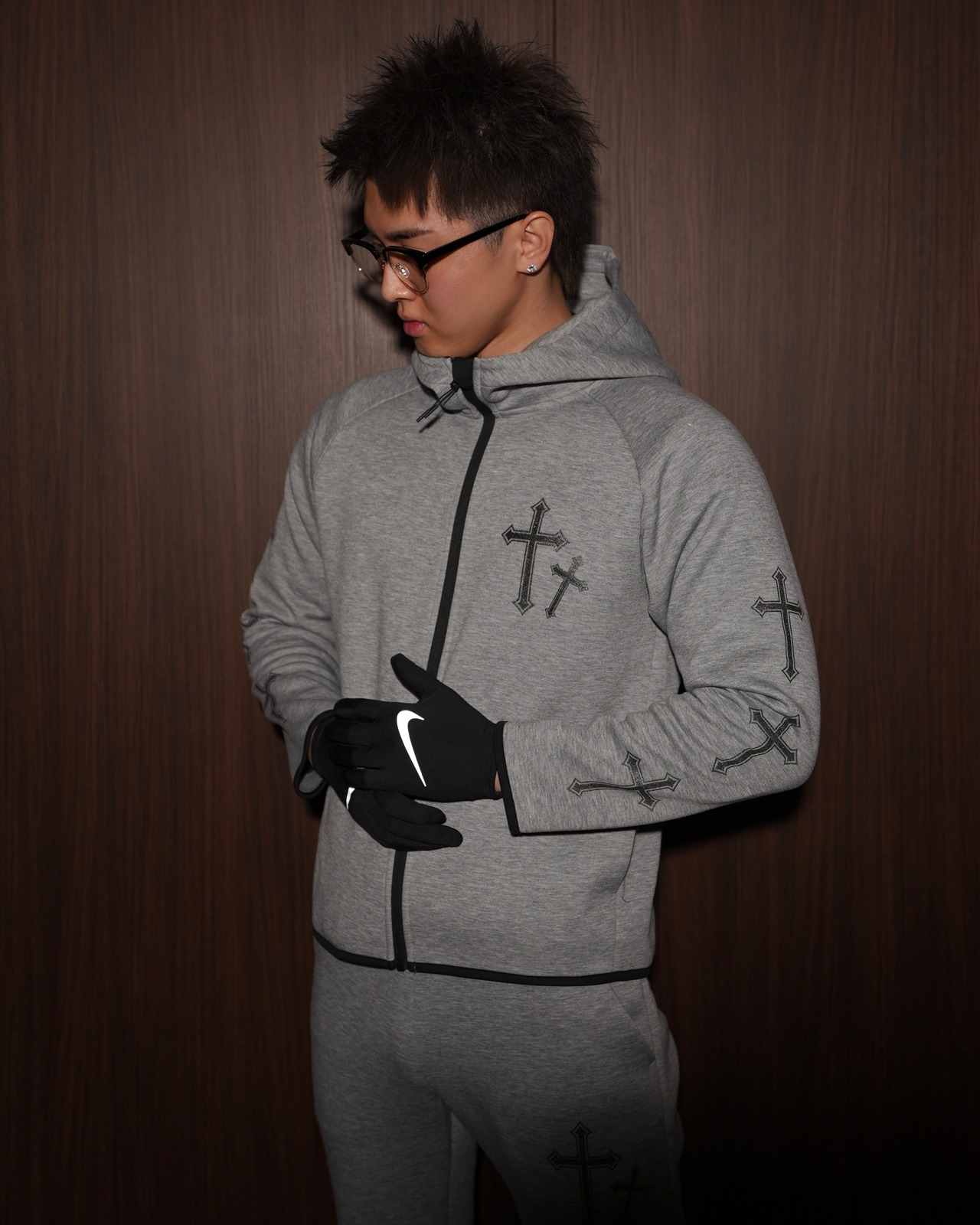 Cross Sweat Parker Gray【BS25-001】