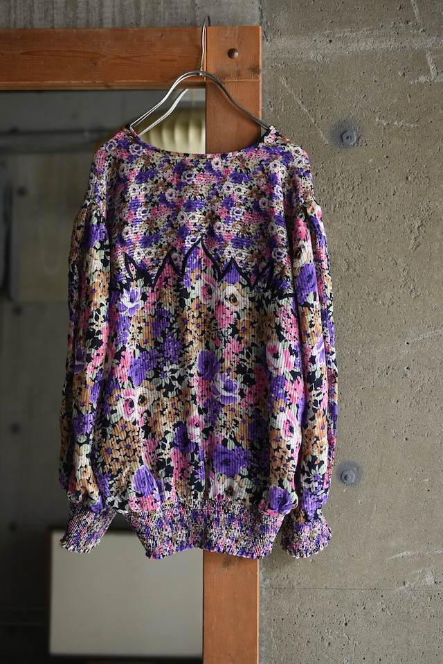 OK/80's Design Flower blouse.