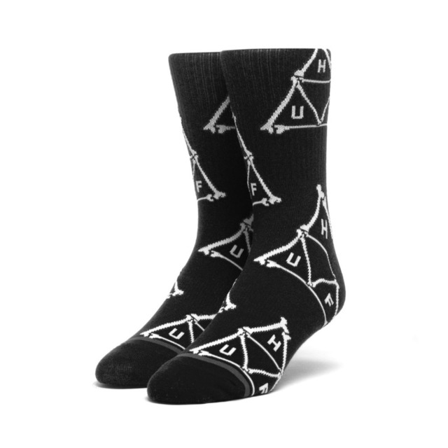 【HUF】BONER TRIANGLE SOCK BLACK