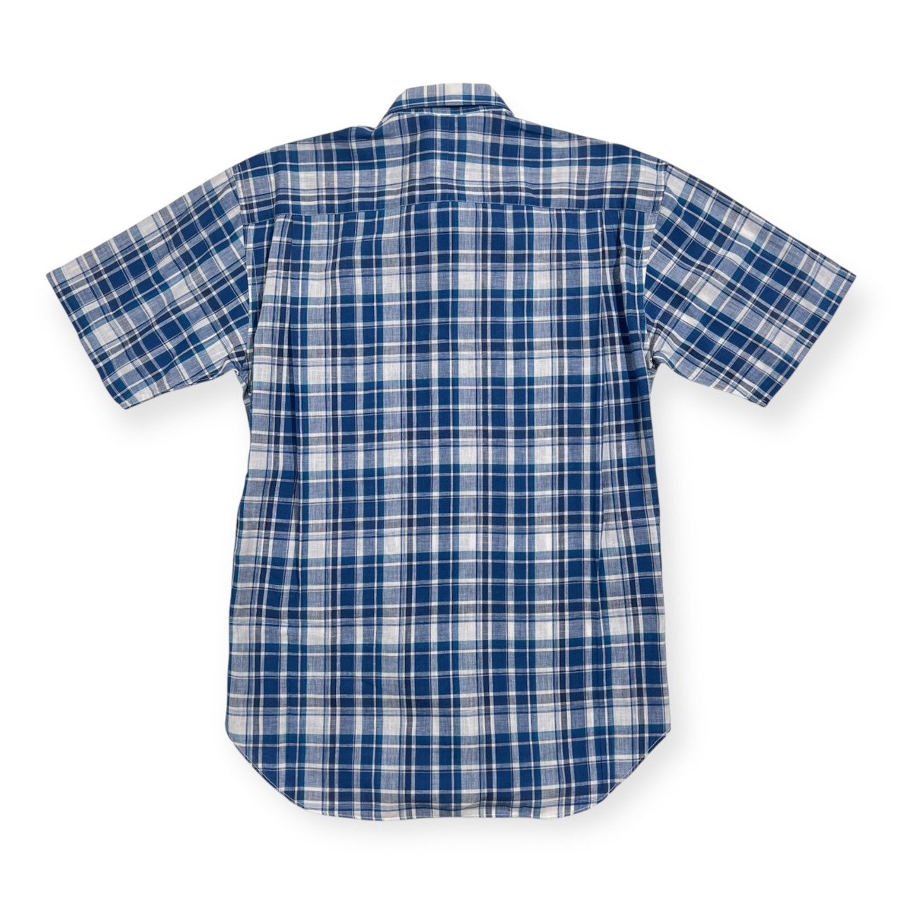 90s 00s Viyella LONDON ヴィエラ チェック柄 両胸ポケット 半袖シャツ サイズ L /ブルー/オールド/ビンテージ