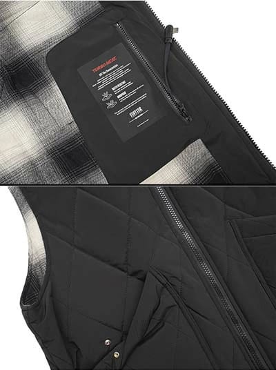 FLUTTER】TURBO HEAT®︎ Quilting Puff Vest -BLACK（フラッター