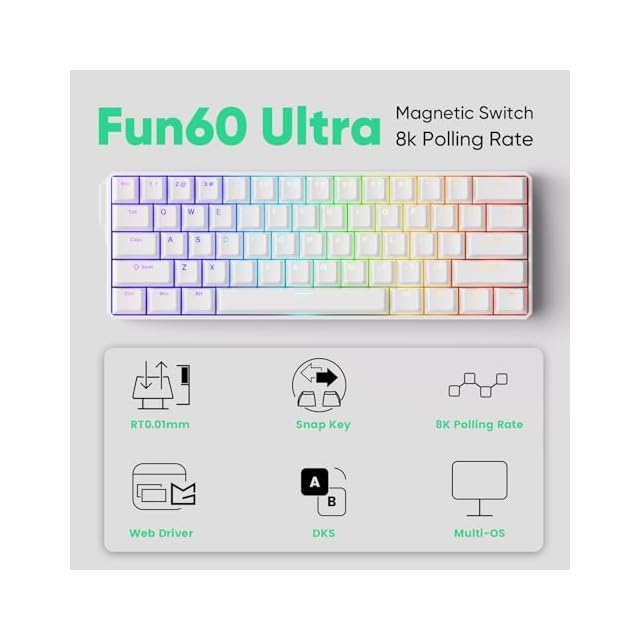 国内正規品】MonsGeek(モンスギーク) FUN60 Ultra 有線モデル TMR
