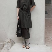 Voile Tiered Midi Skirt F0585