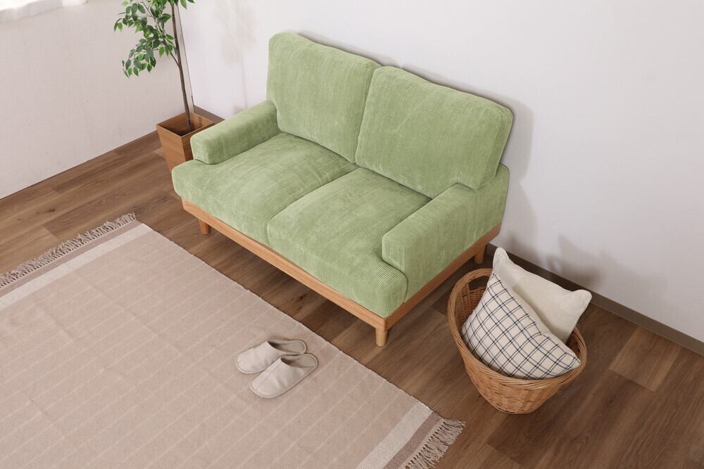 完売 コーデュロイソファ フェリーチェ 2P GR ラブソファ