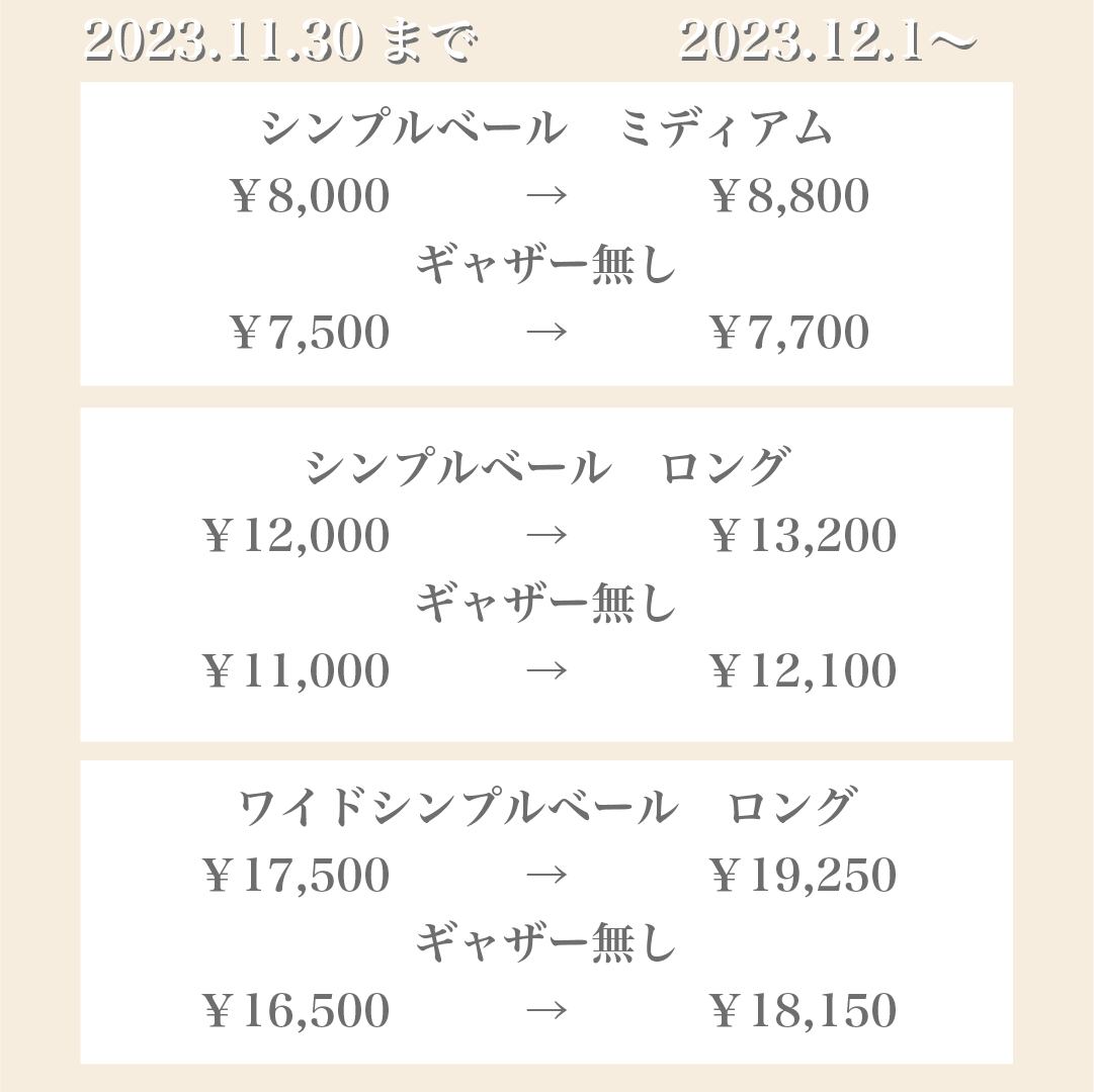 FINEBLOOM ウェディングベール　ワイド3ｍ幅　3段ベール(300㎝)