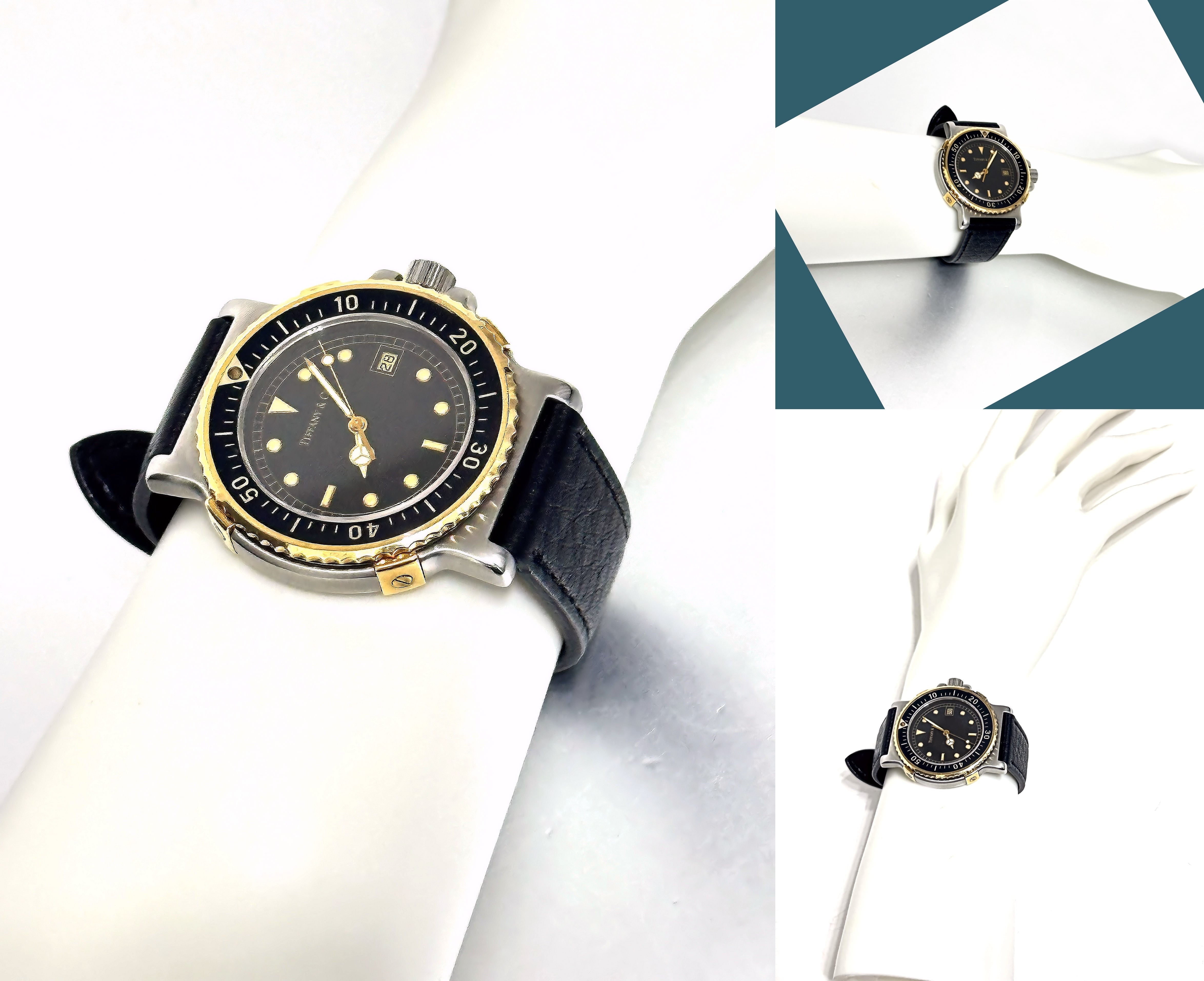 TIFFANY ティファニー ダイバー デイト ブラック 38mm 18K YG SS K18