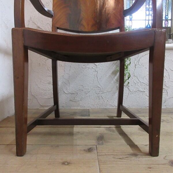 イギリス アンティーク 家具 アームチェア ダイニングチェア 椅子 イス 店舗什器 木製 マホガニー 英国 DININGCHAIR 4266e  Manor House Antiques
