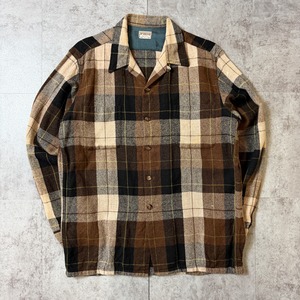 60's〜 McGREGOR Open-Collar Shirt Board Shirt 50年代 アメリカ オープンカラーシャツ ボードシャツ ヴィンテージ ビンテージ  TT2026-0046