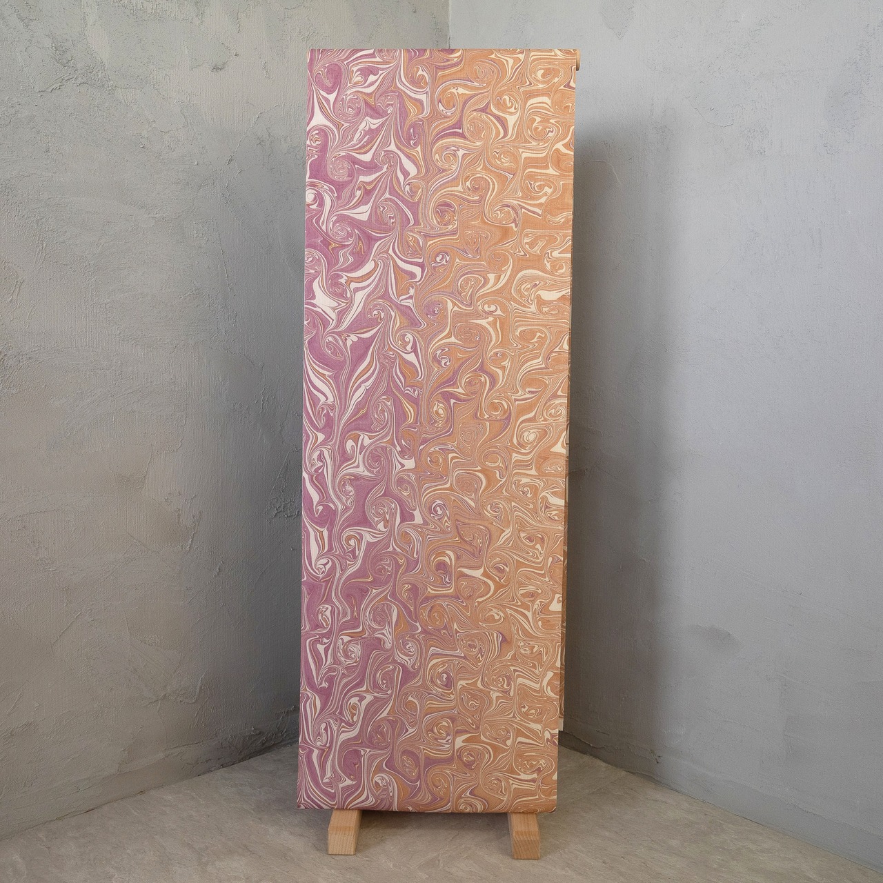 「南京藤×金茶」マーブル柄〜セオアルファ〜浴衣・夏着物・単衣