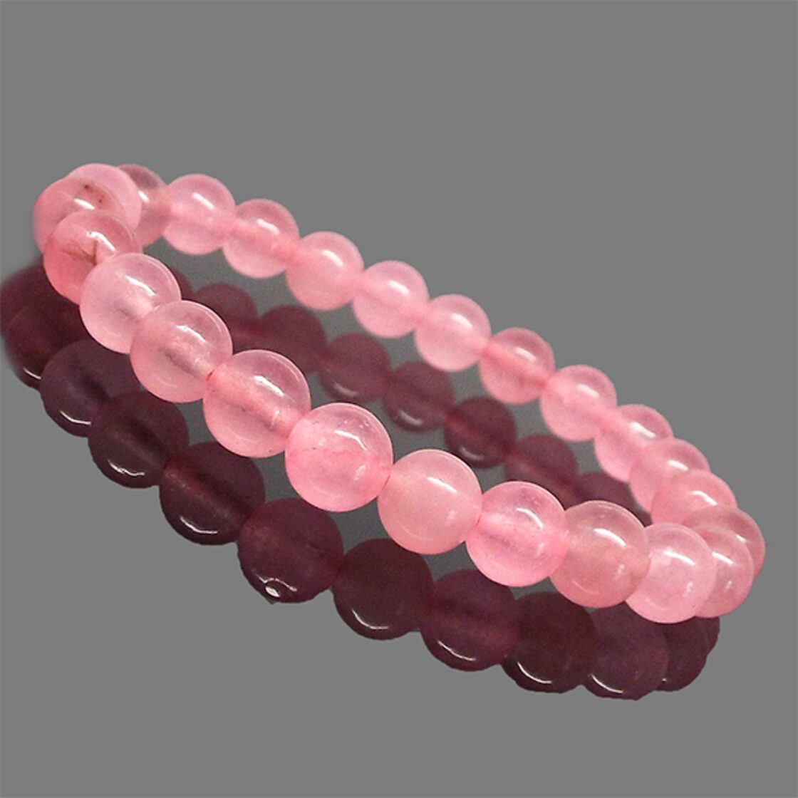 天然石 パワーストーン ブレスレット◇10mm ピンク ジェイド（染色石 