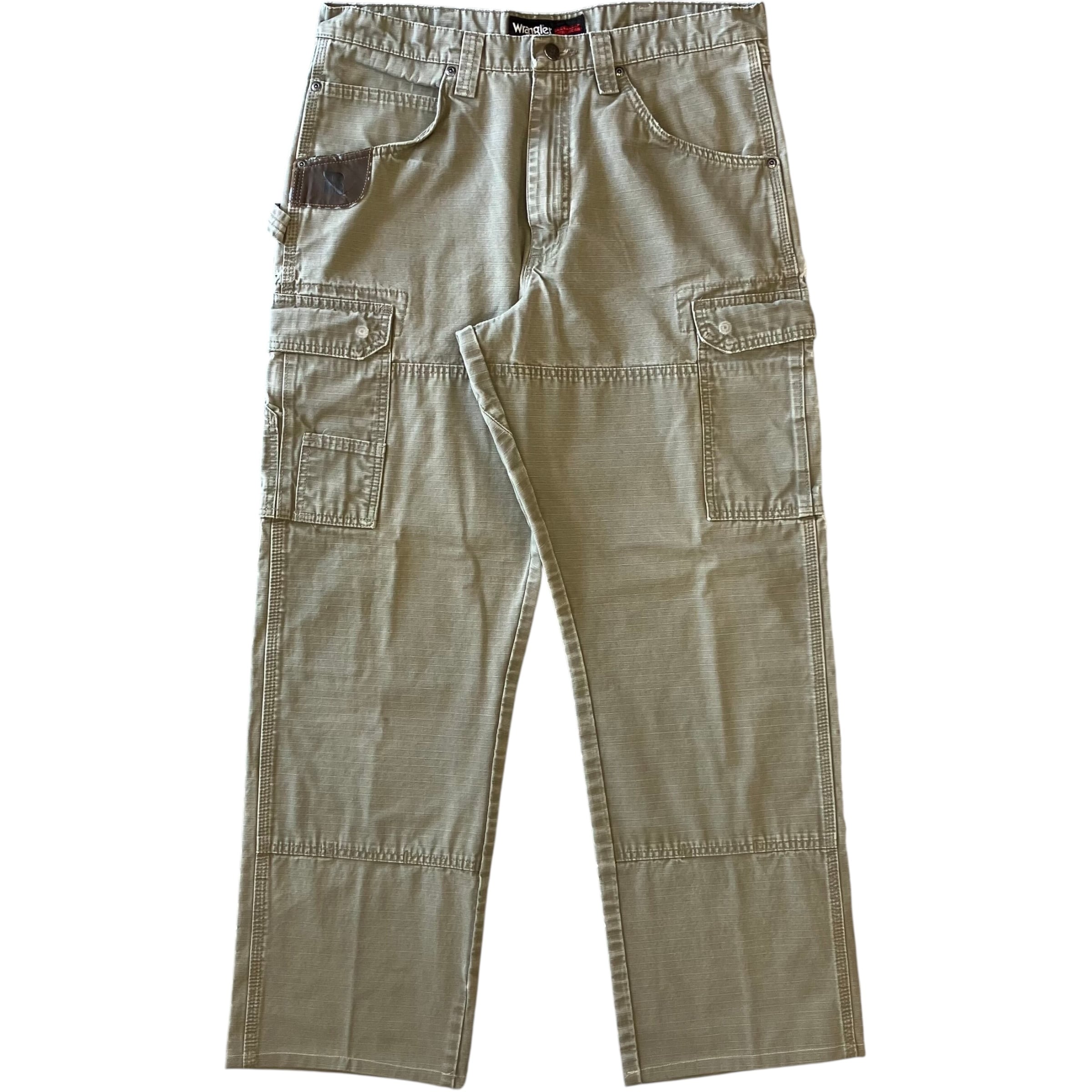 《実寸W35L30》Wrangler ペインターパンツ リップストップ ダブルニー No.1489