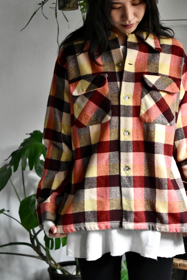 50's "vintage wool check shirts" "ARROW"