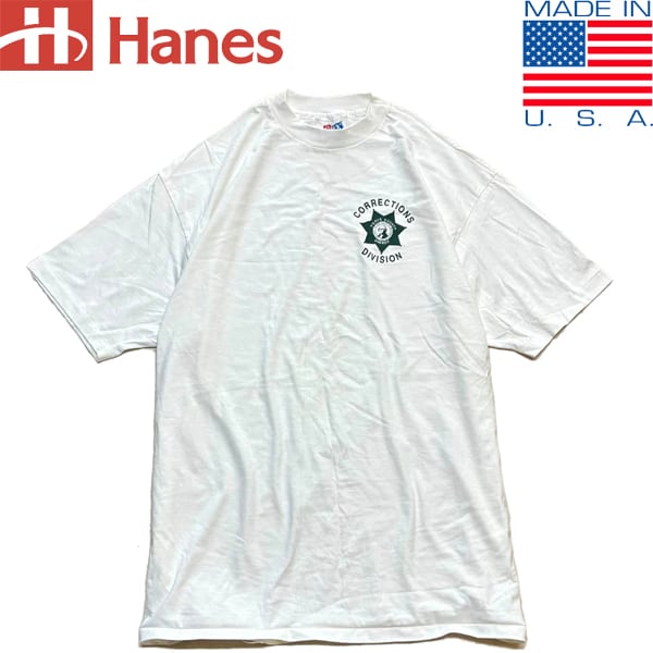1点物◇USA製へインズ90sビンテージXLシングルステッチ白Tシャツ古着