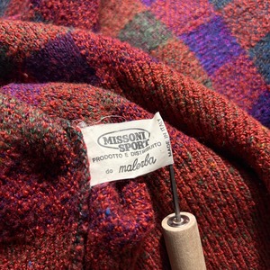 vintage MISSONI SPORT check pattern wool sweater