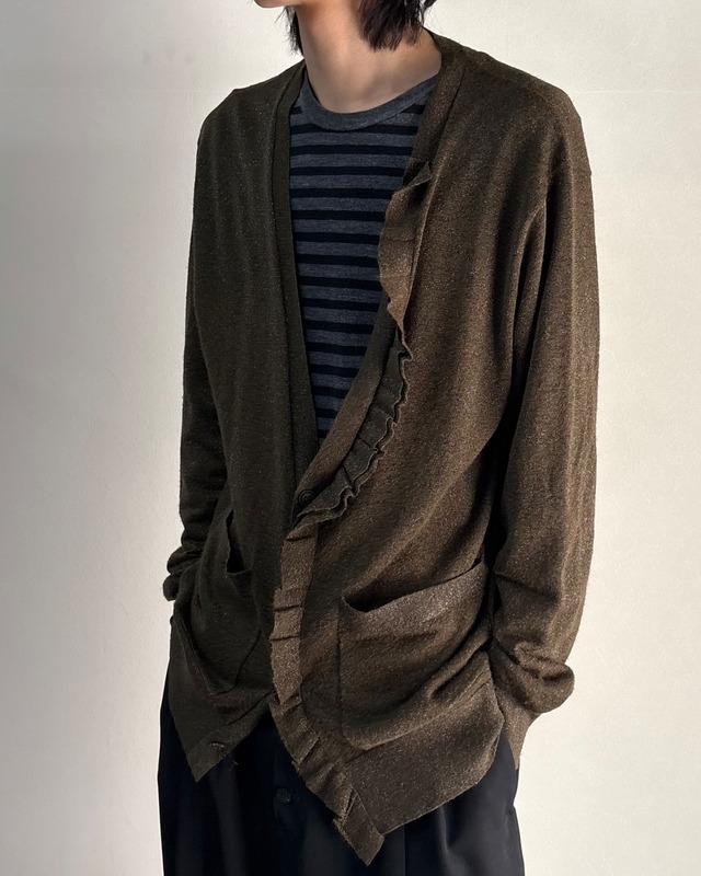 【DRIES VAN NOTEN】frill design glitter cardigan