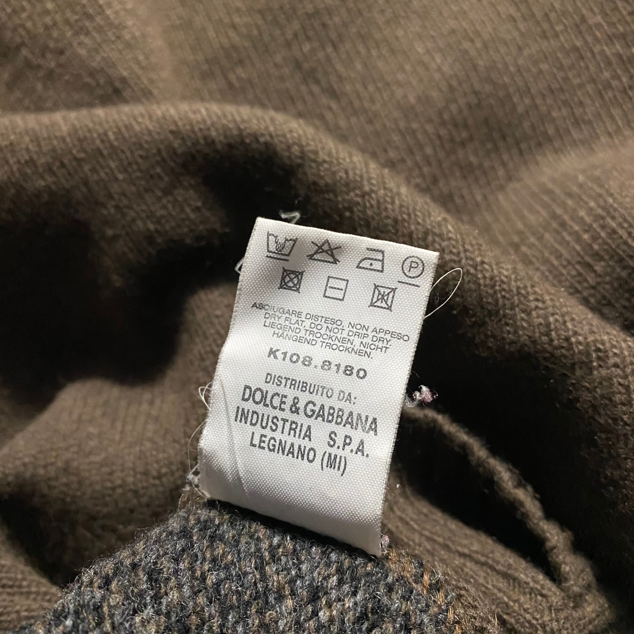 DOLCE&GABBANA front panel switching sweater