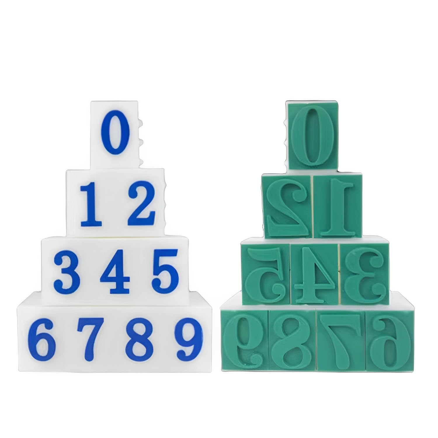 数字スタンプセット 10数字 ラバーヘッド 0-9 組み合わせセット 取り外し可能 ブロックスタンプ 印面サイズ2.5mm×4mm