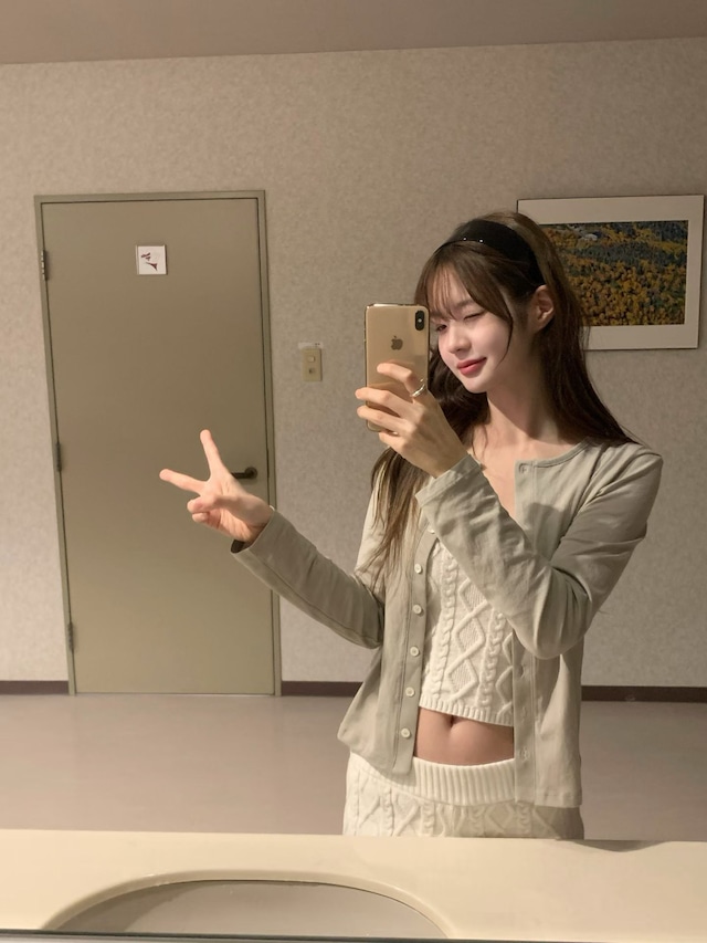 (予約) vegetable / Coco button cardigan 3color