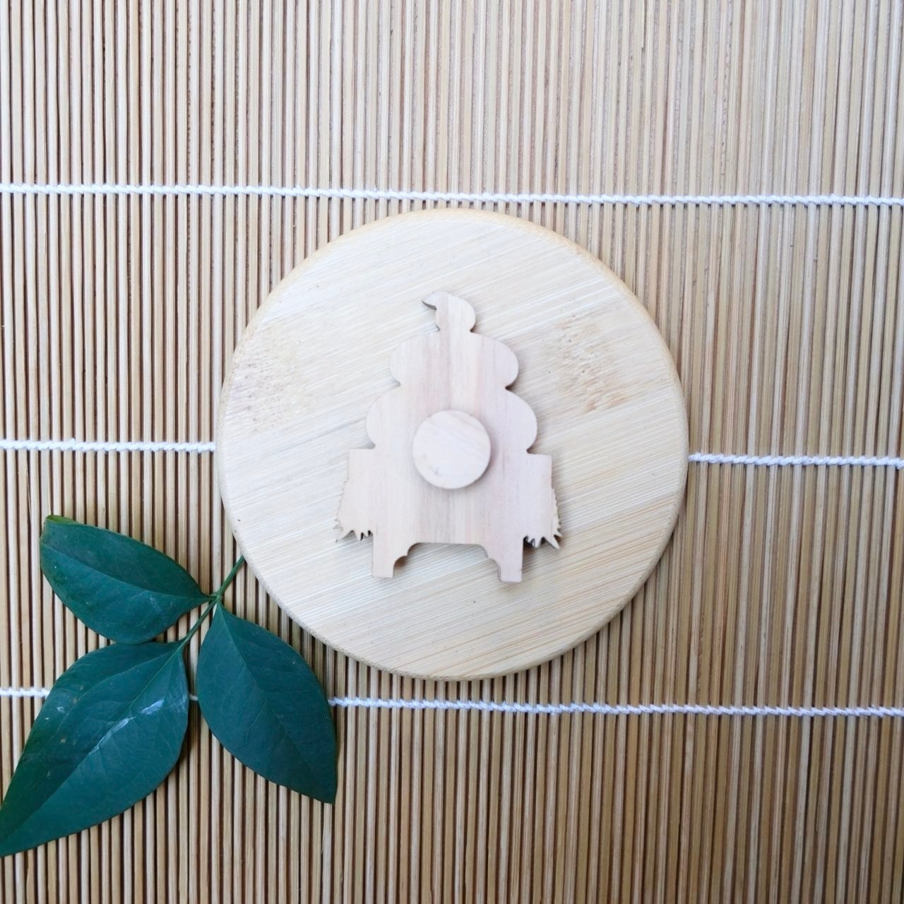 【インテリアART】すだれアートパネル 鏡もち 梅結び 紅白 マグネット