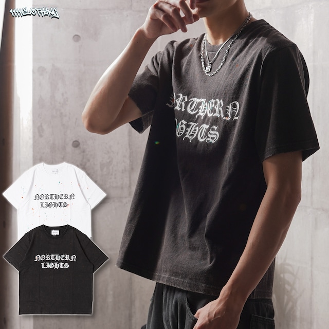 ◆スノー加工 ドリッピング Tシャツ◆fr-6236-9s