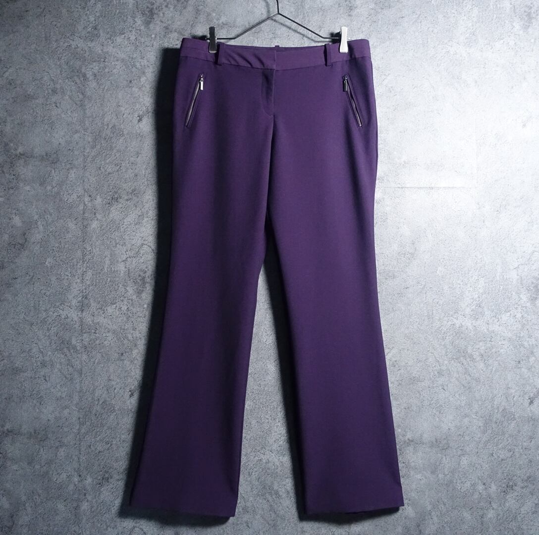“WORTHINGTON” Purple Collar Flare Slacks