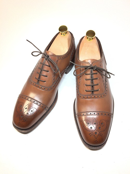 未使用品 ローク Loake ストレートチップメダリオン 24.5センチ