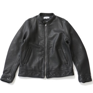 Lamb Leather Single Riders Jacket　Black