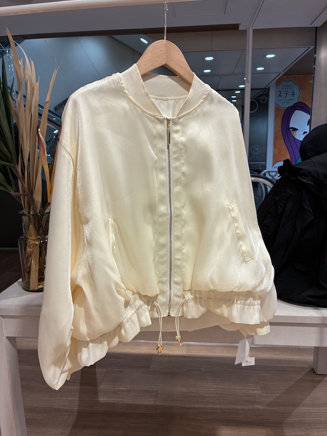 重ねチュールブルゾン［Color:ホワイト］