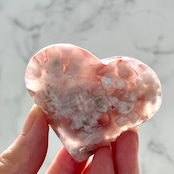 フラワーアゲート ハート3*桜瑪瑙*天然石インテリア*パワーストーン*天然石置き物