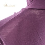 レディース トクコプルミエヴォル TOKUKO 1er VOL トップス ブラウス パープル系 無地 シンプル 伸縮 ストレッチ 日本製 ハイネック タートルネック 上品 カジュアル 普段着 かわいい レディースファッション