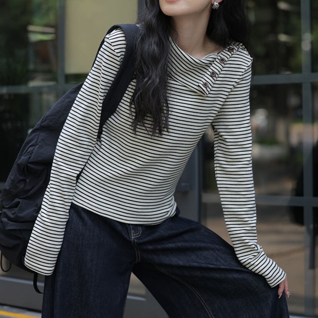 long sleeved striped long sleeved t shirt