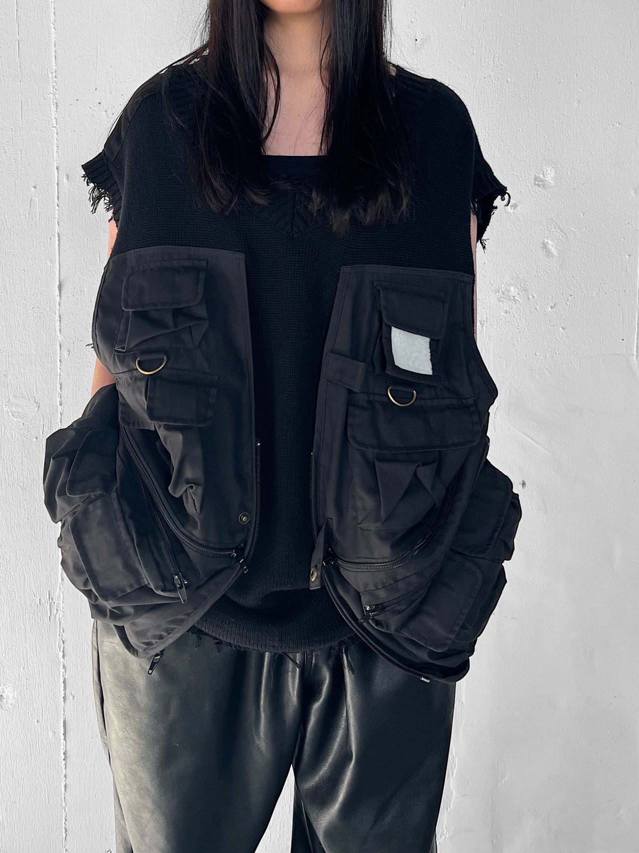 "再構築" Grange Knit×Vintage Fisher Docking Gilet - 2