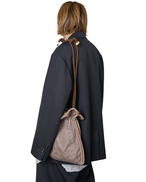 m's braque "SILK-LOFT QUILTING DRAWSTRING BAG〔KHAKI〕"