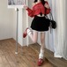 2色/レースヘムプリーツスカート ・78607