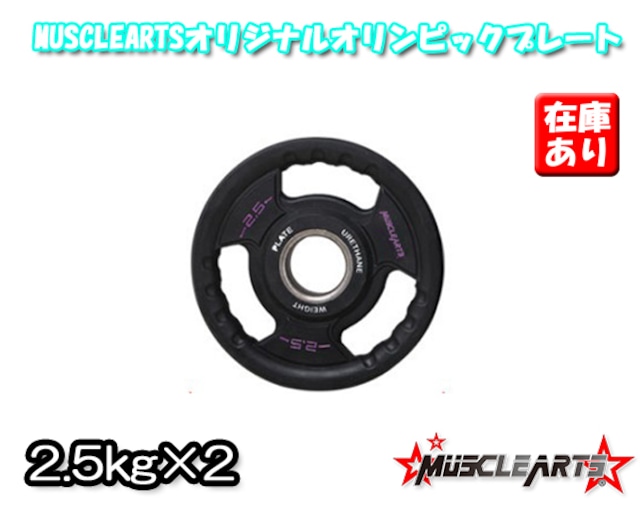 【2.5kg×2】MUSCLEARTSオリジナルオリンピックプレート【単品販売】【数量限定】【全国送料無料】